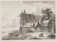 KG 13712
<br/>
Gezichten in de omg. van Andelis, stadspoort en rivier (2)
<br/>
<em>Weirotter, François Edmund (1730-1771)</em>